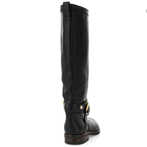 Sold 🎈SEE BY CHLOE Black Janis Studded Tall Leather Boots - Picture 4 of 10